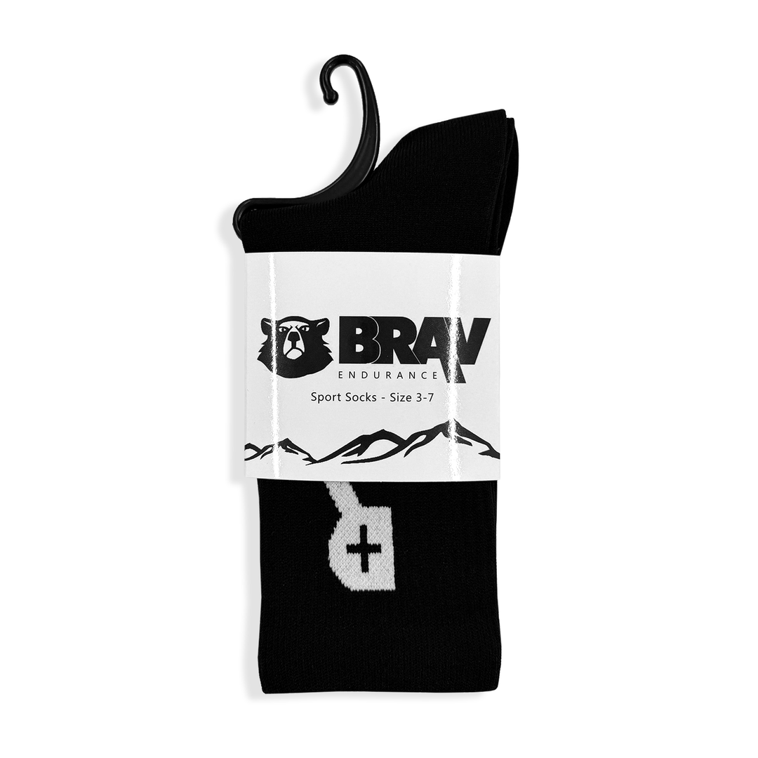 R Active Socks By BRAV - Black